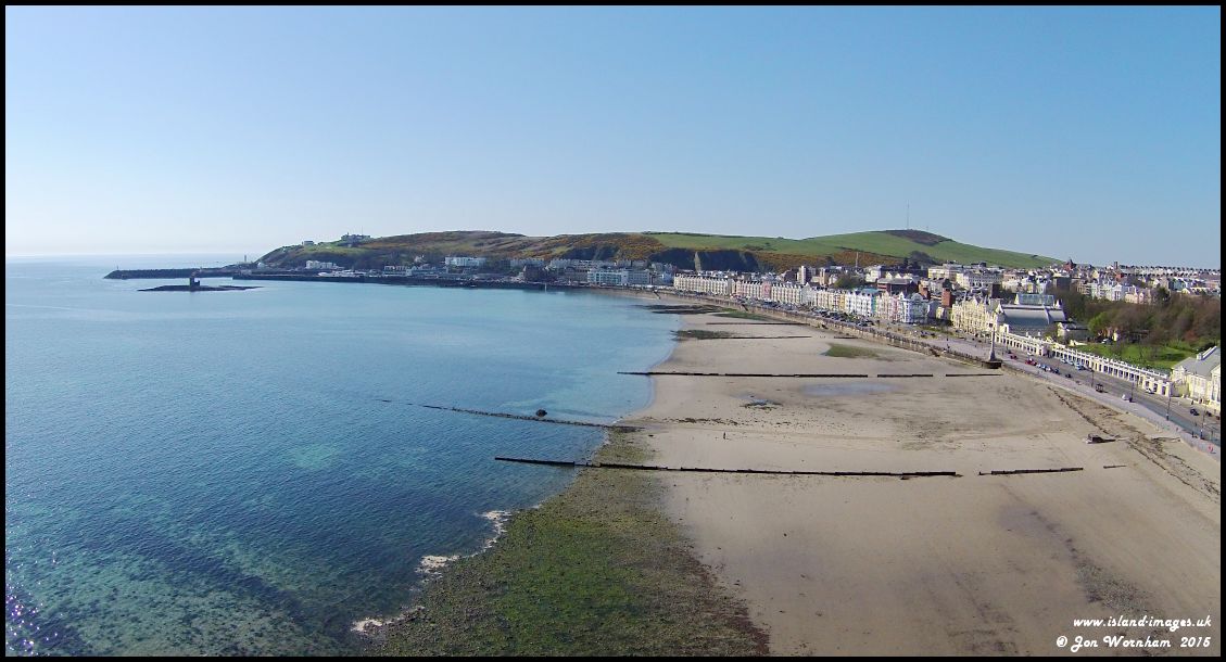 Aerial view of Douglas Beach, Isle of Man